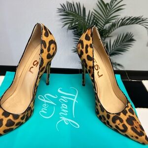 F5J Brown and Black Heels Classic Stiletto